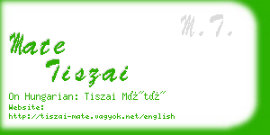 mate tiszai business card